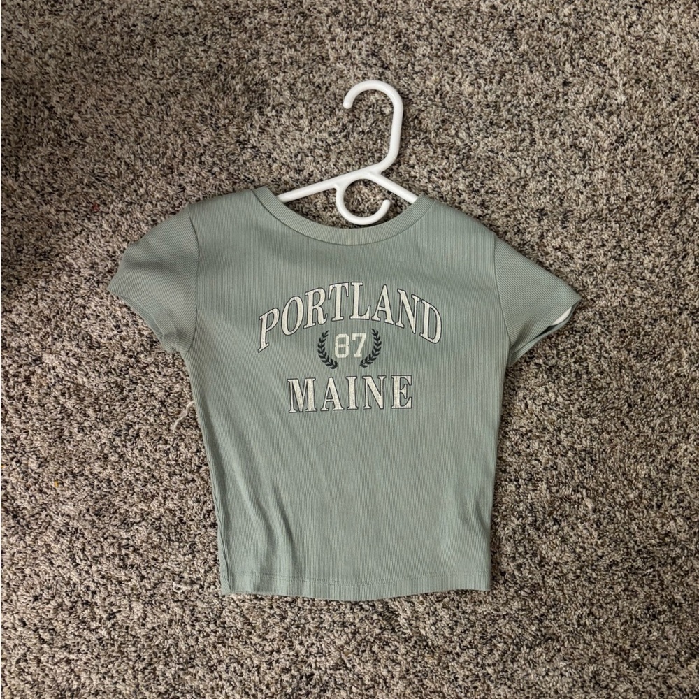 Aeropostale Green Crop Top